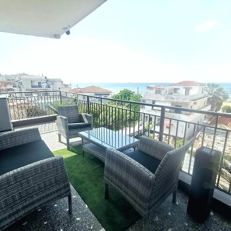 Pure Bliss Luxury Beachfront Apartment With Panoramic Sea Views, Electric Bbq, Gym Equipment And More Агия Триас Екстериор снимка